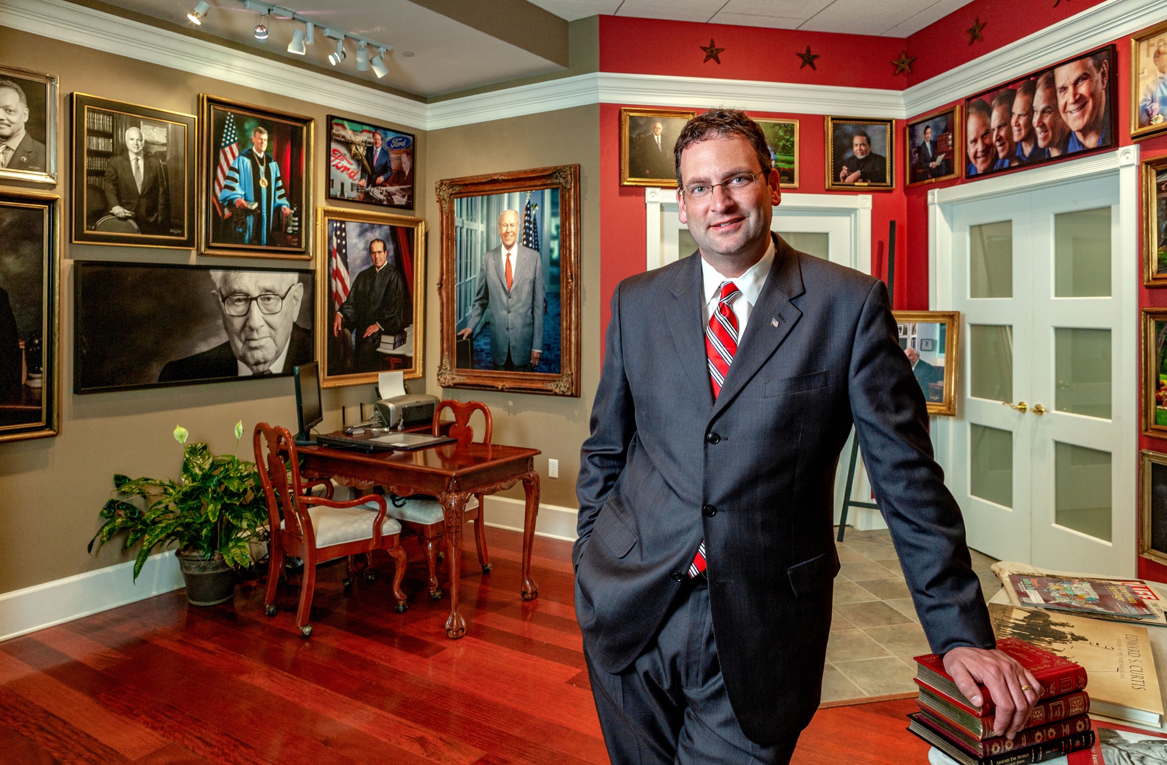 David DeJonge in the DeJonge Studio at the Amway Grand Plaza Hotel