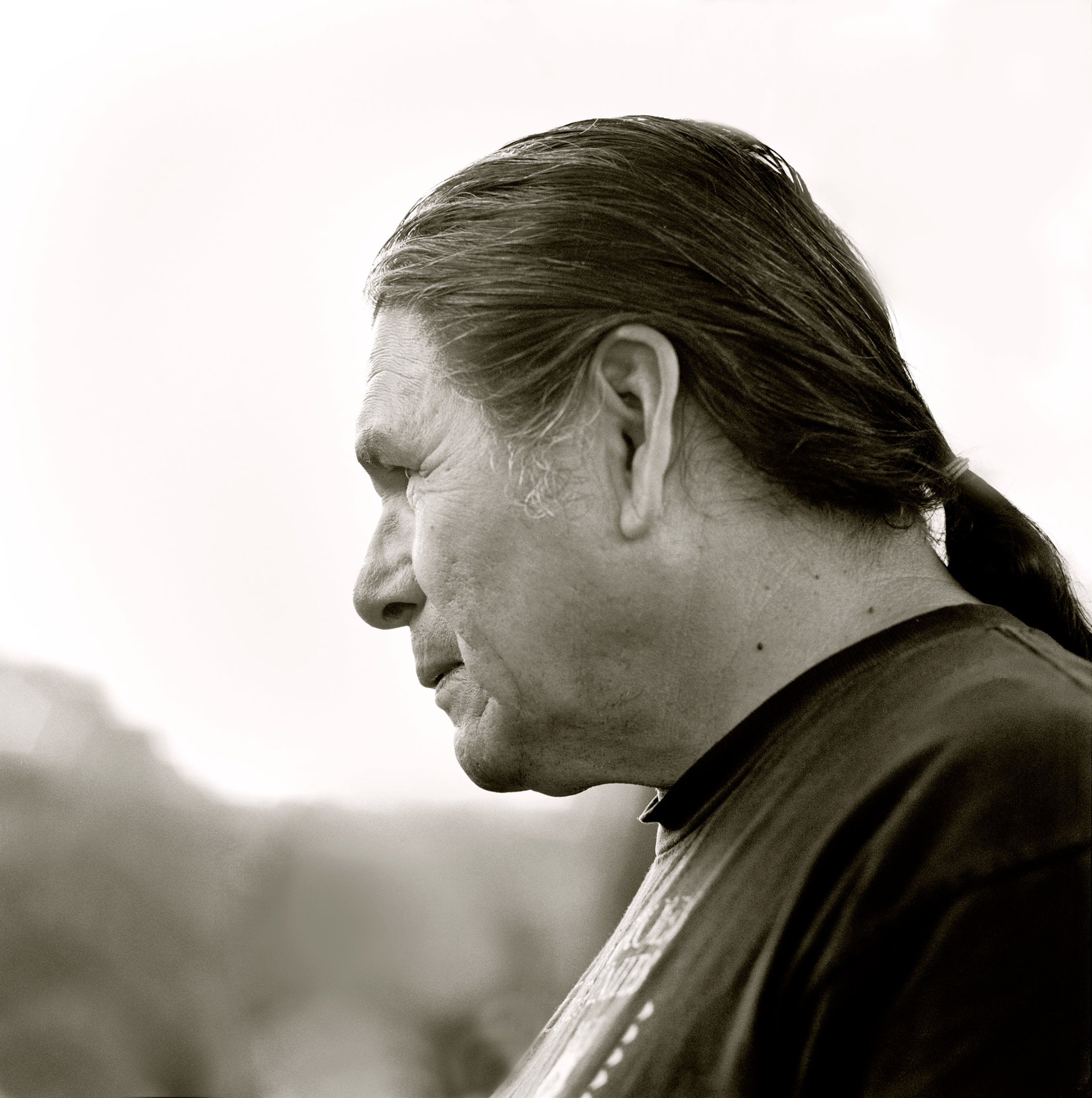 Profile portrait of Dennis Banks made in Grand Rapids, Michigan